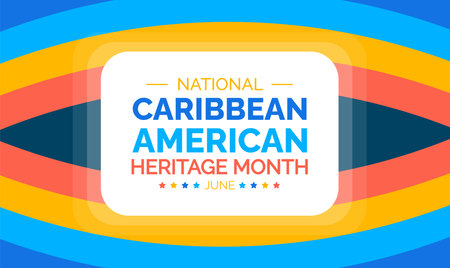 Caribbean American Heritage Month background or banner design template celebrated in june. vector illustration.のイラスト素材