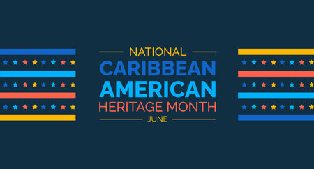 Caribbean American Heritage Month background or banner design template celebrated in june. vector illustration.のイラスト素材