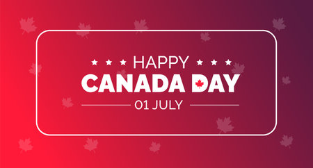 Happy Canada day background or banner design template celebrated in 1 July. Canada Independence day background.のイラスト素材
