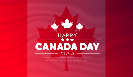 Happy Canada day background or banner design template celebrated in 1 July. Canada Independence day background.の写真素材