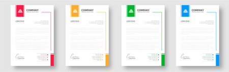 modern creative Clean letterhead flyer corporate business proposal official minimal  abstract professional informative newsletter magazine poster brochure design standard colorのイラスト素材