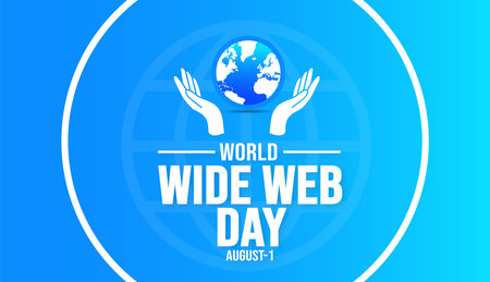 World Wide Web Day background template. Holiday concept. background, banner, placard, card, and poster design template with text inscription and standard color. vector illustrationのイラスト素材