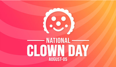 National Clown Day background template. Holiday concept. background, banner, placard, card, and poster design template with text inscription and standard color. vector illustrationのイラスト素材
