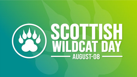 Scottish Wildcat Day background template. Holiday concept. background, banner, placard, card, and poster design template with text inscription and standard color. vectorのイラスト素材