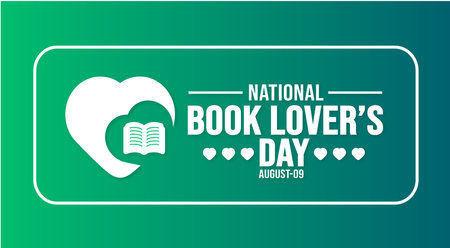 Book Lovers Day background template. Holiday concept. background, banner, placard, card, and poster design template with text inscription and standard color. vector illustration.のイラスト素材