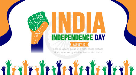15 August India Independence day background template. Holiday concept. background, banner, placard,...