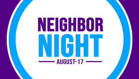 17 August Neighbor Night background template. Holiday concept. background, banner, placard, card, and poster design template with text inscription and standard color. vectorのイラスト素材