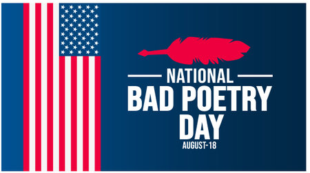 Bad Poetry Day background template. Holiday concept. background, banner, placard, card, and poster design template with text inscription and standard color. vector illustration.のイラスト素材