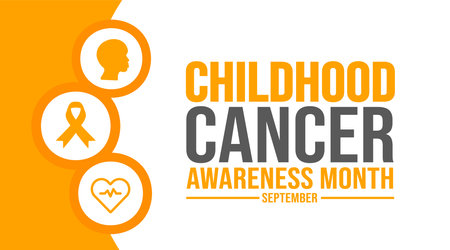 September is Childhood Cancer Awareness Month background template. Holiday concept. background, banner, placard, card, and poster design template with text inscriptionのイラスト素材