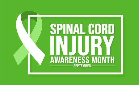 September is Spinal Cord Injury Awareness Month background template. Holiday concept. background, banner, placard, card, and poster design template with text inscriptionのイラスト素材