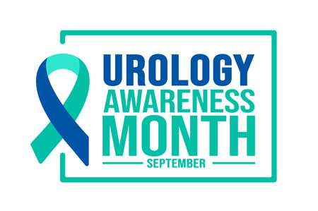 September is Urology Awareness Month background template. Holiday concept. background, banner, placard, card, and poster design template with text inscription and standard color.のイラスト素材