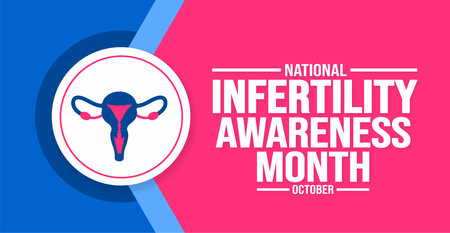 October is National Infertility Awareness Month background template. Holiday concept. background, banner, placard, card, and poster design template with text inscriptionのイラスト素材