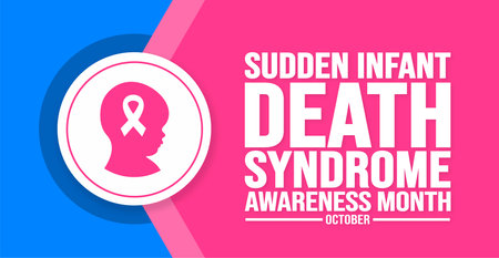 October is Sudden Infant Death Syndrome sids Awareness Month background template. Holiday concept. background, banner, placard, card, and poster design templateのイラスト素材