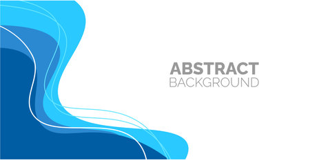 abstract Simple Minimal dynamic curve Blue and white business wave banner background. business concept. Vector illustration.のイラスト素材
