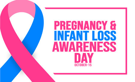 October is Pregnancy and Infant Loss Awareness Day background template. Holiday concept. background, banner, placard, card, and poster design template with text inscription.のイラスト素材