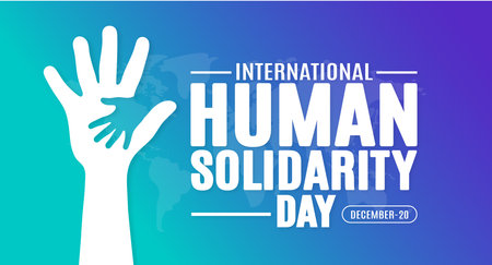 November is International Human Solidarity Day background template. Holiday concept. background, banner, placard, card, and poster design template with text inscription.のイラスト素材