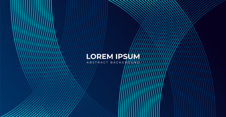 Futuristic technology concept Modern shiny blue diagonal rounded lines pattern glowing geometric lines abstract background. use to poster, banner, brochure, corporate, websiteのイラスト素材
