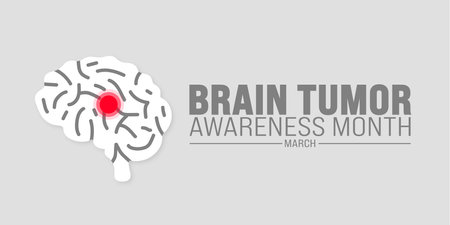 March is Brain Tumor Awareness Month background template. Holiday concept. use to background, banner, placard, card, and poster design template with text inscription and standardのイラスト素材