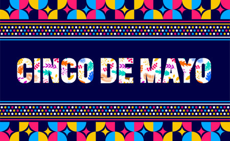 5 May is Cinco De Mayo background template. Holiday concept. use to background, banner, placard, card, and poster design template with text inscription and standard color. vectorのイラスト素材