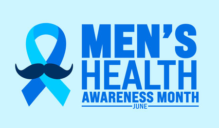 June is National Menâs Health Awareness Month background template. Holiday concept. use to background, banner, placard, card, and poster design template with text inscriptionのイラスト素材
