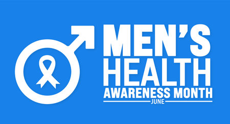 June is National Menâs Health Awareness Month background template. Holiday concept. use to background, banner, placard, card, and poster design template with text inscriptionのイラスト素材