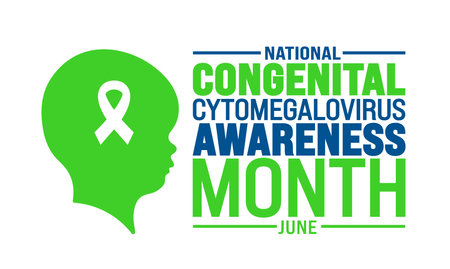 June is National Congenital Cytomegalovirus Awareness Month  background template. Holiday concept. use to background, banner, placard, card, and poster design templateのイラスト素材