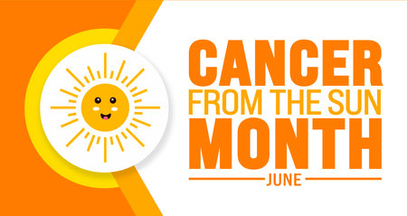 June is Cancer from the Sun Month background template. Holiday concept. use to background, banner, placard, card, and poster design template with text inscriptionのイラスト素材