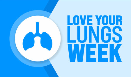 June is Love Your Lungs Week background template. Holiday concept. use to background, banner, placard, card, and poster design template.のイラスト素材