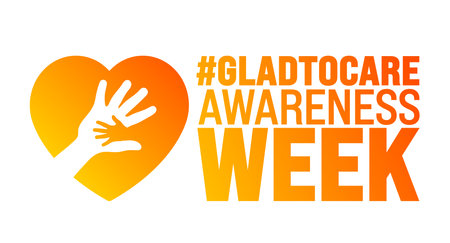 June is GladToCare Awareness Week or Glad To Care Awareness Week background template. Holiday concept. use to background, banner, placard, card, and poster design template.のイラスト素材