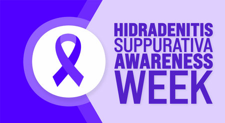 June is Hidradenitis Suppurativa Awareness Week background template. Holiday concept. use to background, banner, placard, card, and poster design template.のイラスト素材