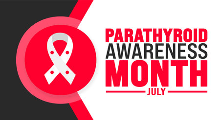 July is Parathyroid Awareness Month background template. Holiday concept. use to background, banner, placard, card, and poster design template with text inscription and standardのイラスト素材