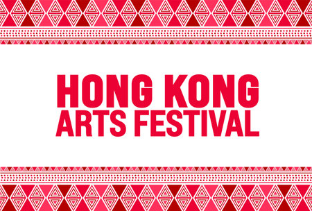 Hong Kong Arts Festival background template. Holiday concept. Use a background, banner, placard, card, and poster design template with text inscription and standard color. vectorのイラスト素材