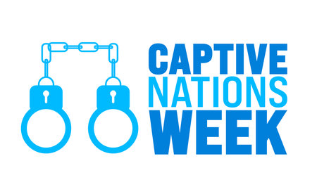 captive nations week background template. Holiday concept. Use a background, banner, placard, card, and poster design template with text inscription and standard color. vectorのイラスト素材