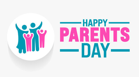 Happy Parents Day background template. Holiday concept. Use a background, banner, placard, card, and poster design template with text inscription and standard color. vectorのイラスト素材