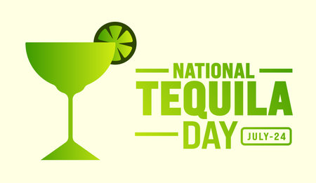 National Tequila Day background template. Holiday concept. Use to background, banner, placard, card, and poster design template with text inscription and standard color. vectorのイラスト素材