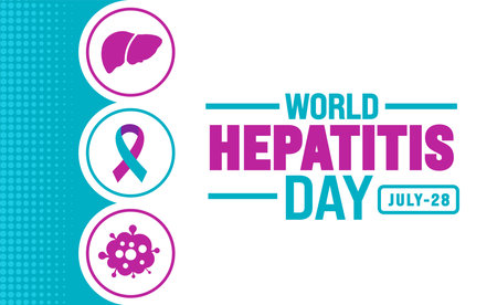 World Hepatitis Day background template. Holiday concept. Use to background, banner, placard, card, and poster design template.のイラスト素材