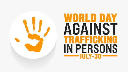 World Day Against Trafficking in Persons background template. Holiday concept. Use to background, banner, placard, card, and poster design template.のイラスト素材