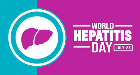 World Hepatitis Day background template. Holiday concept. Use to background, banner, placard, card, and poster design template.のイラスト素材