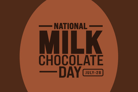 National Milk Chocolate Day background template. Holiday concept. Use to background, banner, placard, card, and poster design template.のイラスト素材