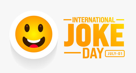 International Joke Day background template. Holiday concept. Use a background, banner, placard, card, and poster design template with text inscription and standard color. vectorのイラスト素材