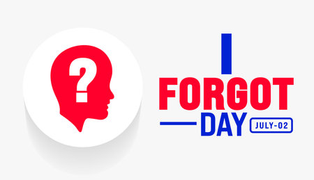 I Forgot Day background template. Holiday concept. Use a background, banner, placard, card, and poster design template with text inscription and standard color. vector illustrationのイラスト素材