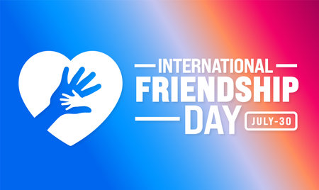 International Day of Friendship or International Friendship day background template. Holiday concept. Use to background, banner, placard, card, and poster design template.のイラスト素材
