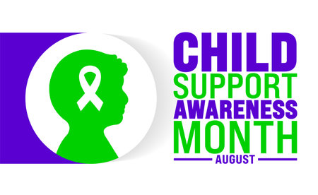 World Cancer Support Month is observed every year in August. Holiday concept. Template for background, banner, card, poster, placard, design template with unique shapesのイラスト素材