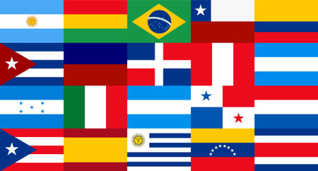 World Flag pattern Background. vector illustration.のイラスト素材