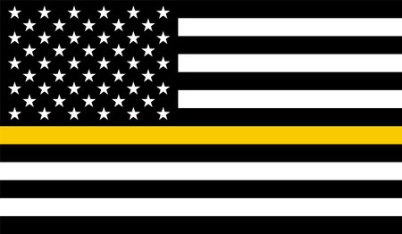 dispatcher flag. American dispatcher flag. Public Safety Telecommunicators or Security Guards  flag design. vector illustration.のイラスト素材