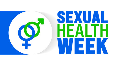 Sexual Health Week is observed every year in September. Holiday concept. Template for background, banner, card, poster, placard, design template with unique shapes with standardのイラスト素材