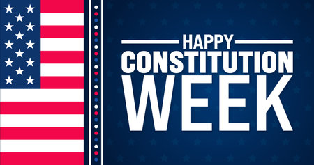 Happy Constitution Week is observed every year in September. Holiday concept. Template for...