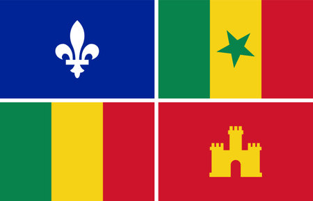 Creole flag vector illustration design template.のイラスト素材