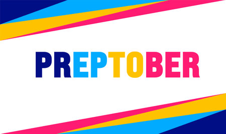 Preptober background or banner design template is observed every year in October. Holiday concept....