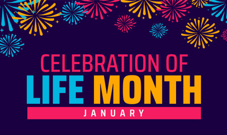 Celebration of Life Month background, banner or poster design template. observed every year in...